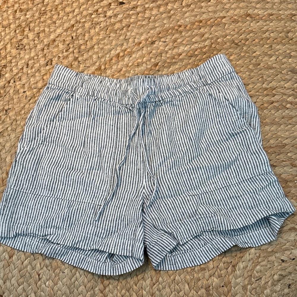 J Crew Striped Drawstring Shorts